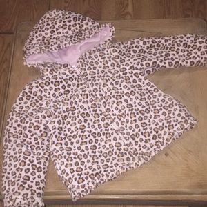 Size 5T Gymboree Pink Leopard zipper jacket